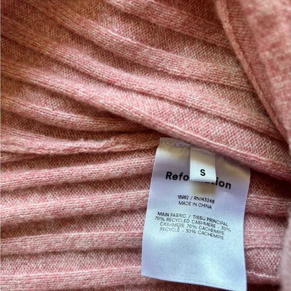 Reformation Pink Ribbed Knit Top - Picture 3 of 5